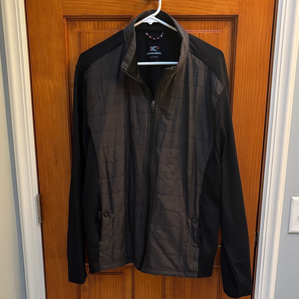 Johnston & Murphy Men's Black and Dark Gray Jacket